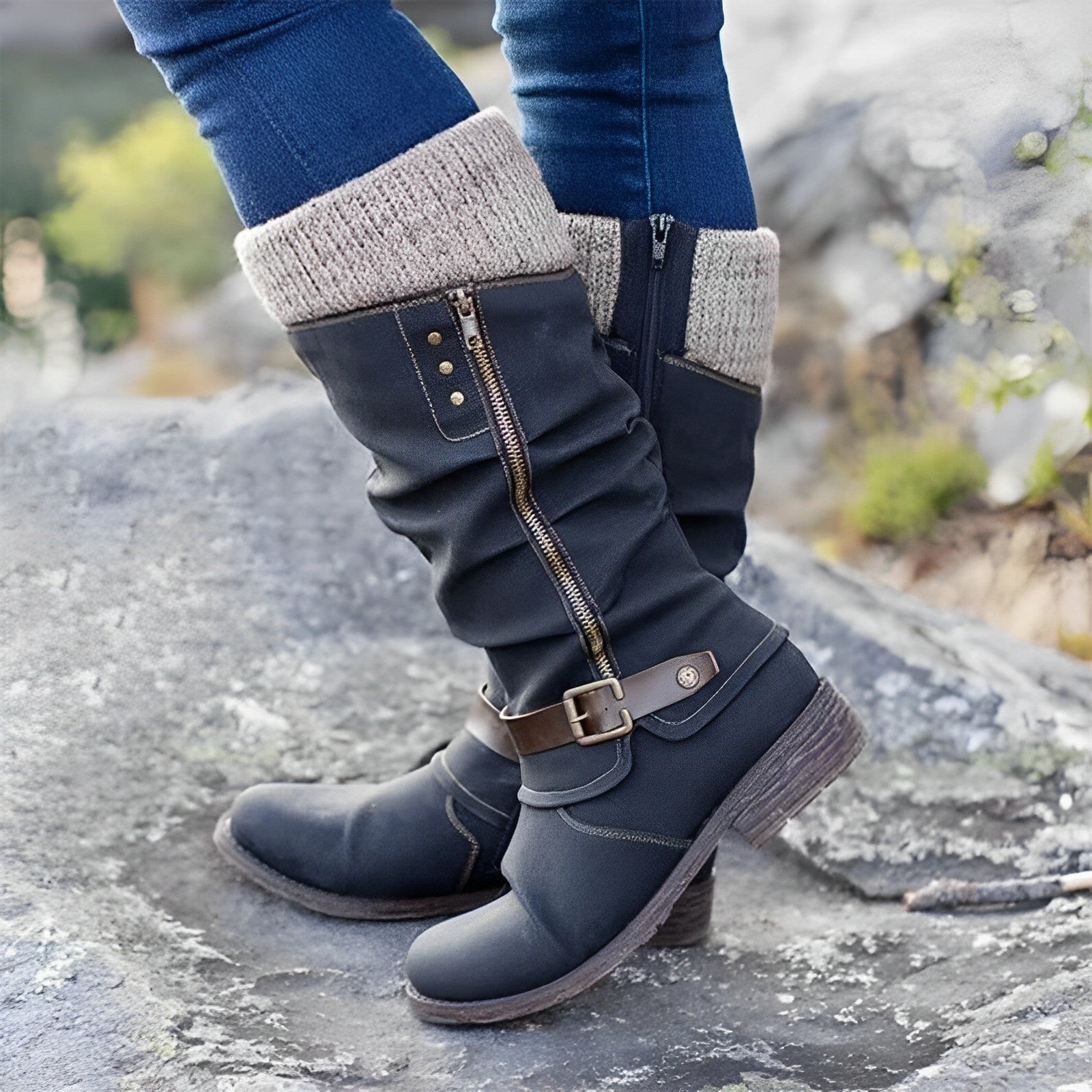 BlissStep - Bottes chaudes hauteur mollet - Pour femmes - Projet Paris - Confort et chaleur