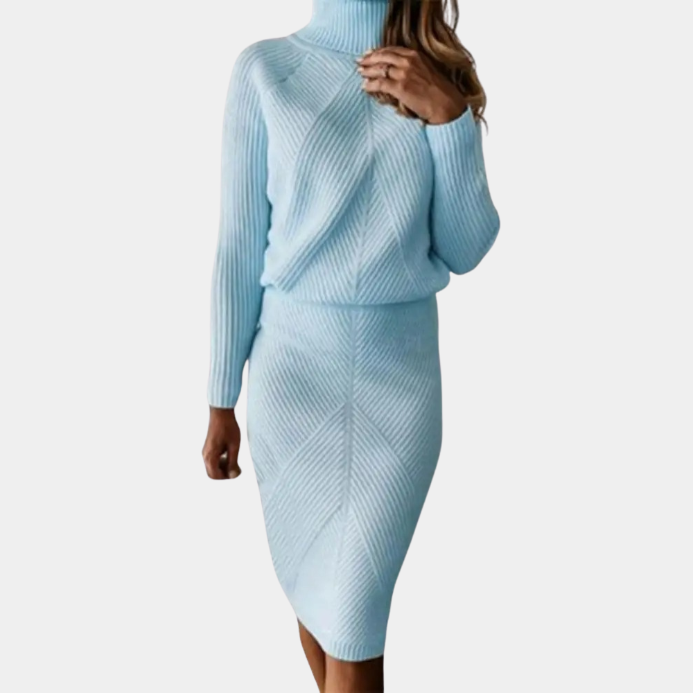 Robe d'hiver en col roulé pour femmes - Chic et stylée - Projet Paris - Chaude