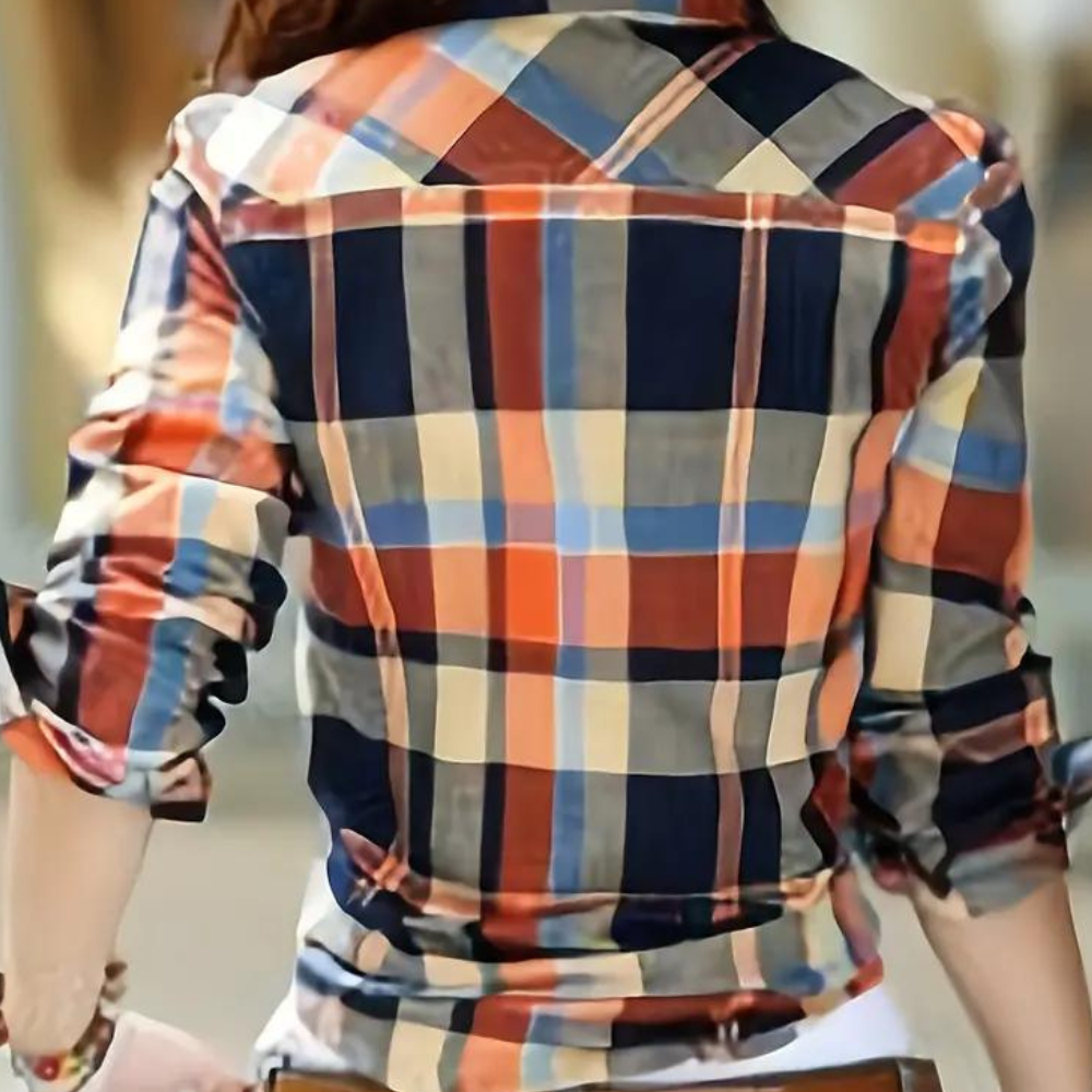 Blouse à carreaux stylée pour femmes - Projet Paris - Élégante