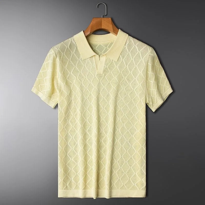 Polo en coton tricoté homme – Élégance décontractée – Projet Paris – Confort et design moderne