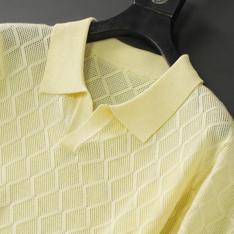 Polo en coton tricoté homme – Élégance décontractée – Projet Paris – Confort et design moderne