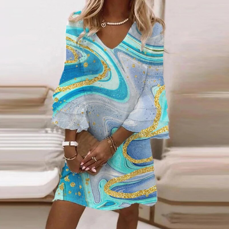 Robe avec imprimé classe - Élégance discrète - Projet Paris - Idéale pour un look sophistiqué
