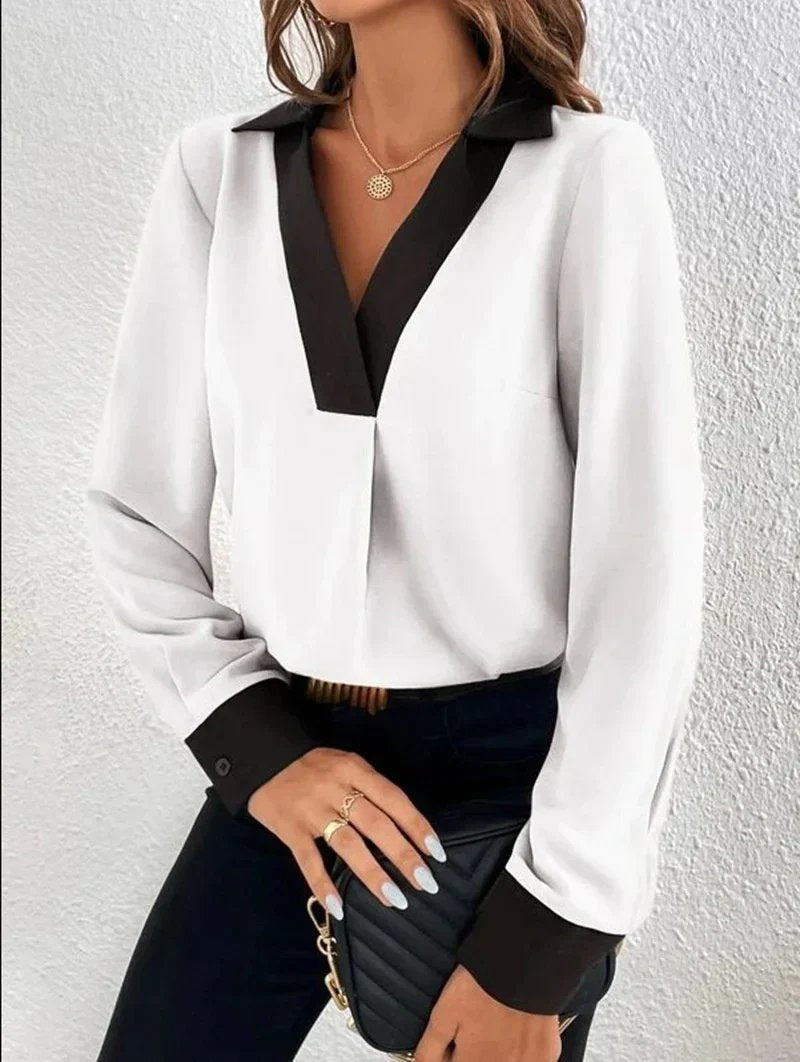 Blouse business femme - Chemisier à manches longues - Projet Paris - Chic, professionnelle