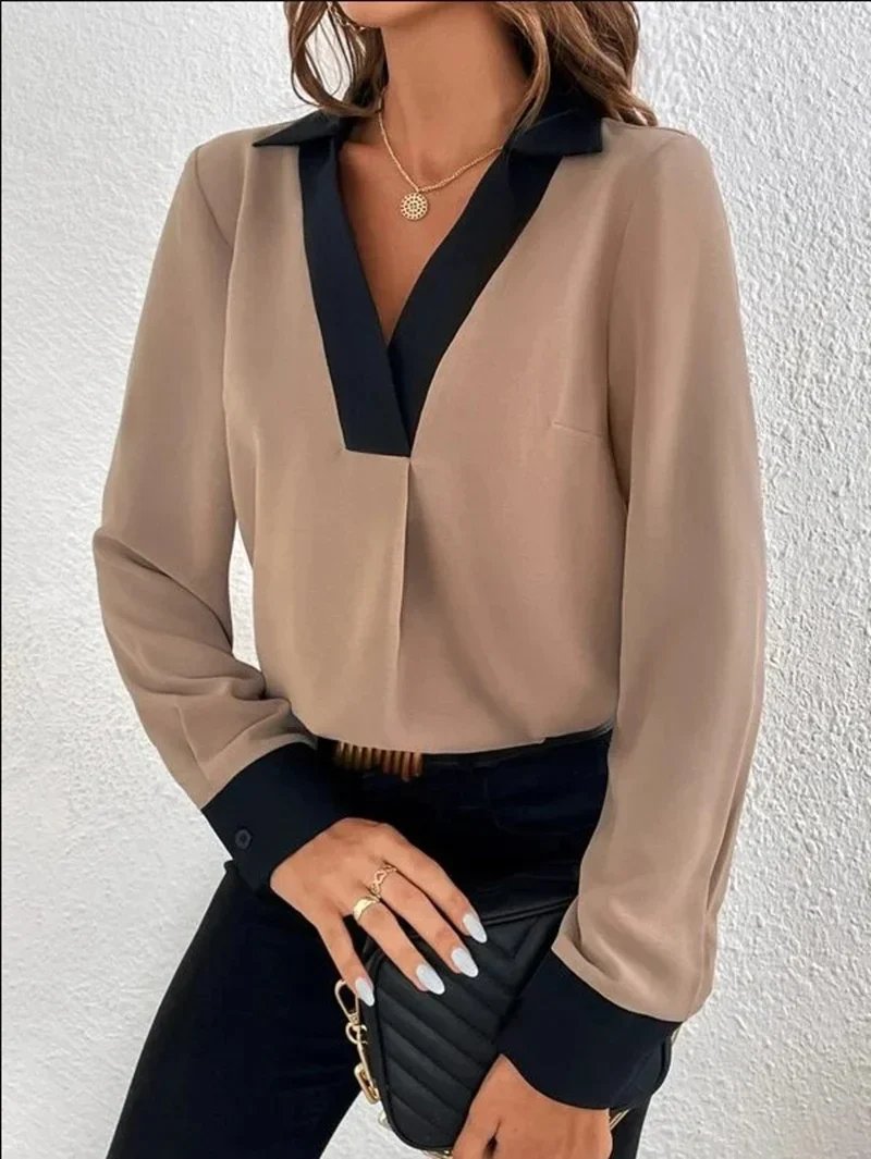 Blouse business femme - Chemisier à manches longues - Projet Paris - Chic, professionnelle