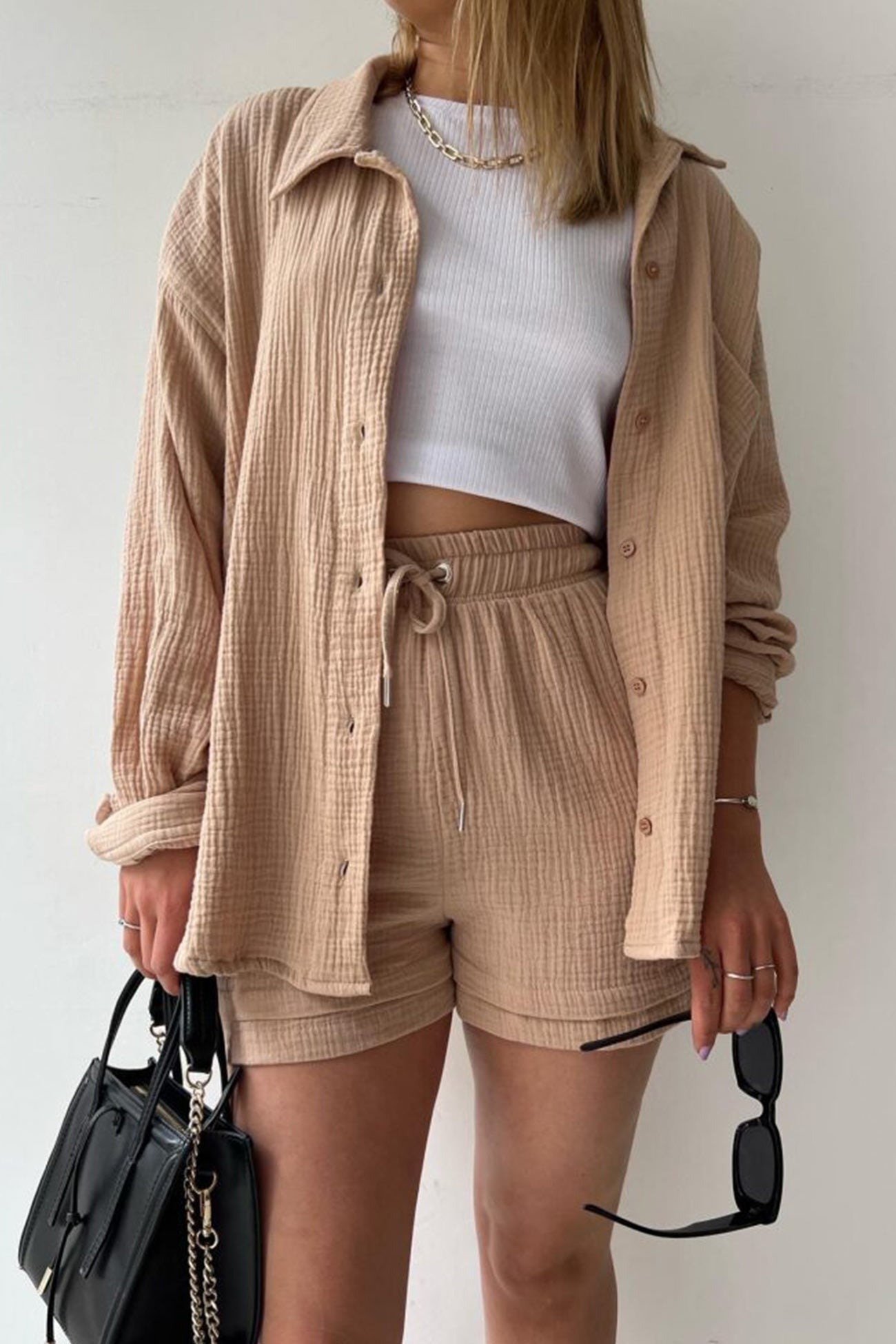 Ensemble Chemise et Short Femme Manches Longues – Projet Paris – Chic et confortable