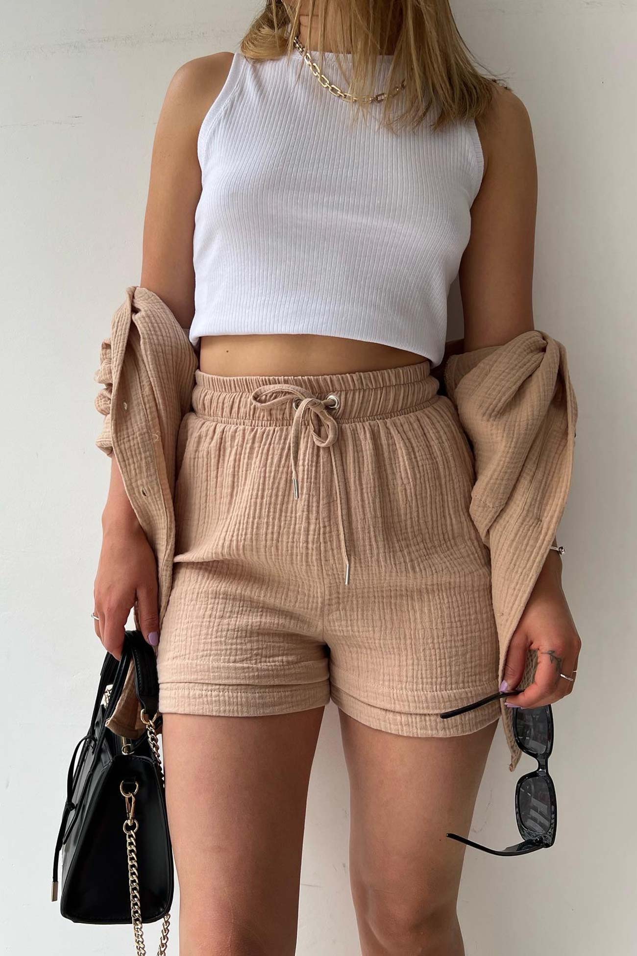 Ensemble Chemise et Short Femme Manches Longues – Projet Paris – Chic et confortable