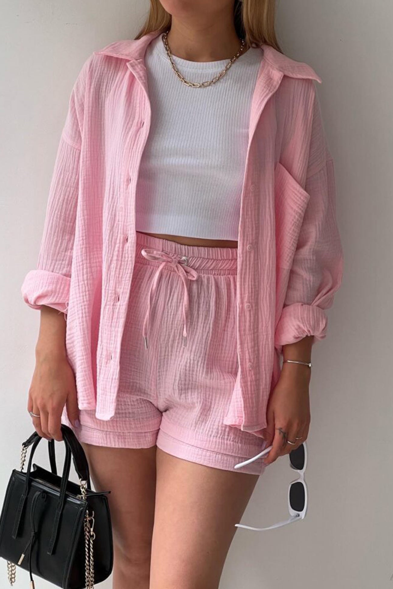 Ensemble Chemise et Short Femme Manches Longues – Projet Paris – Chic et confortable