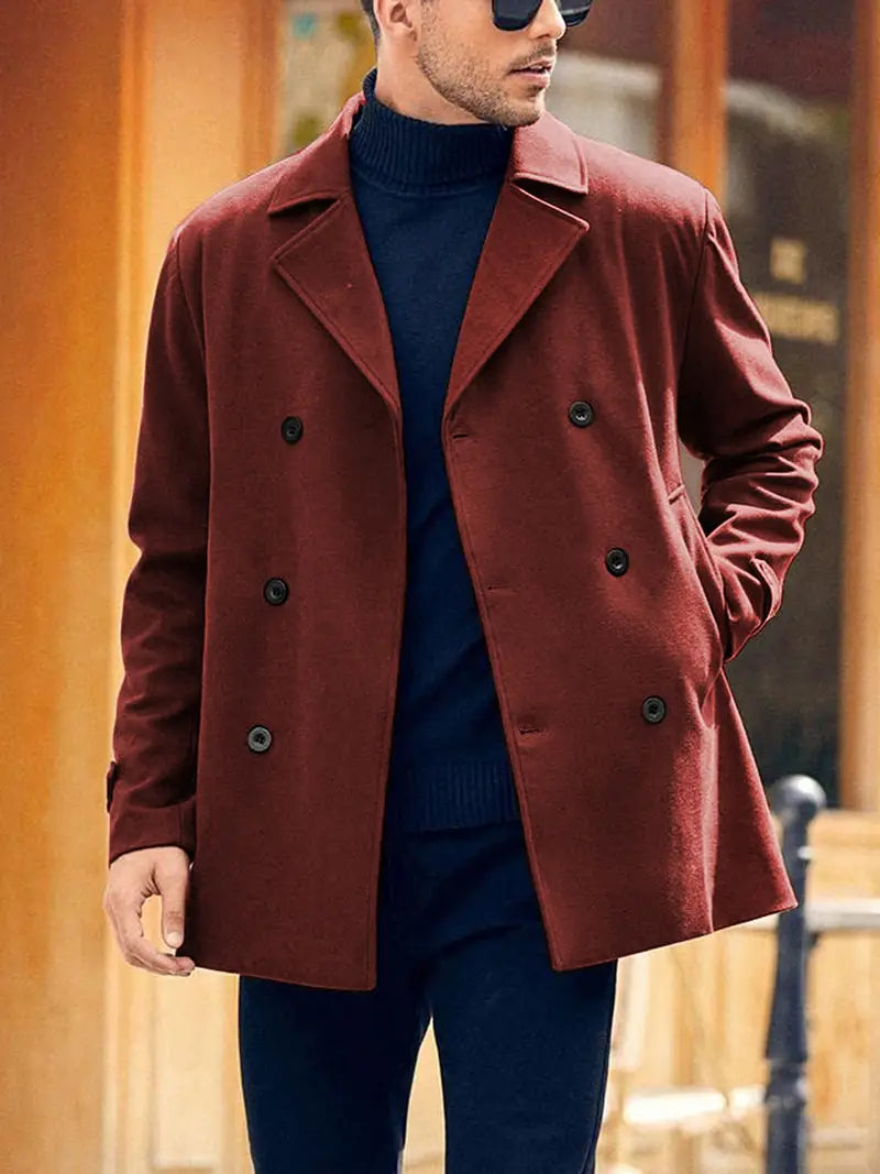 Trench-coat élégant pour hommes - Confort et style chic - Projet Paris - Idéal pour les saisons froides