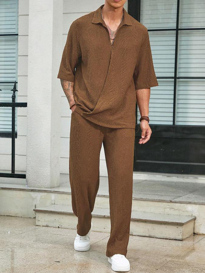 Ensemble casual homme - Chemise manches longues et pantalon - Projet Paris - Tenue complète