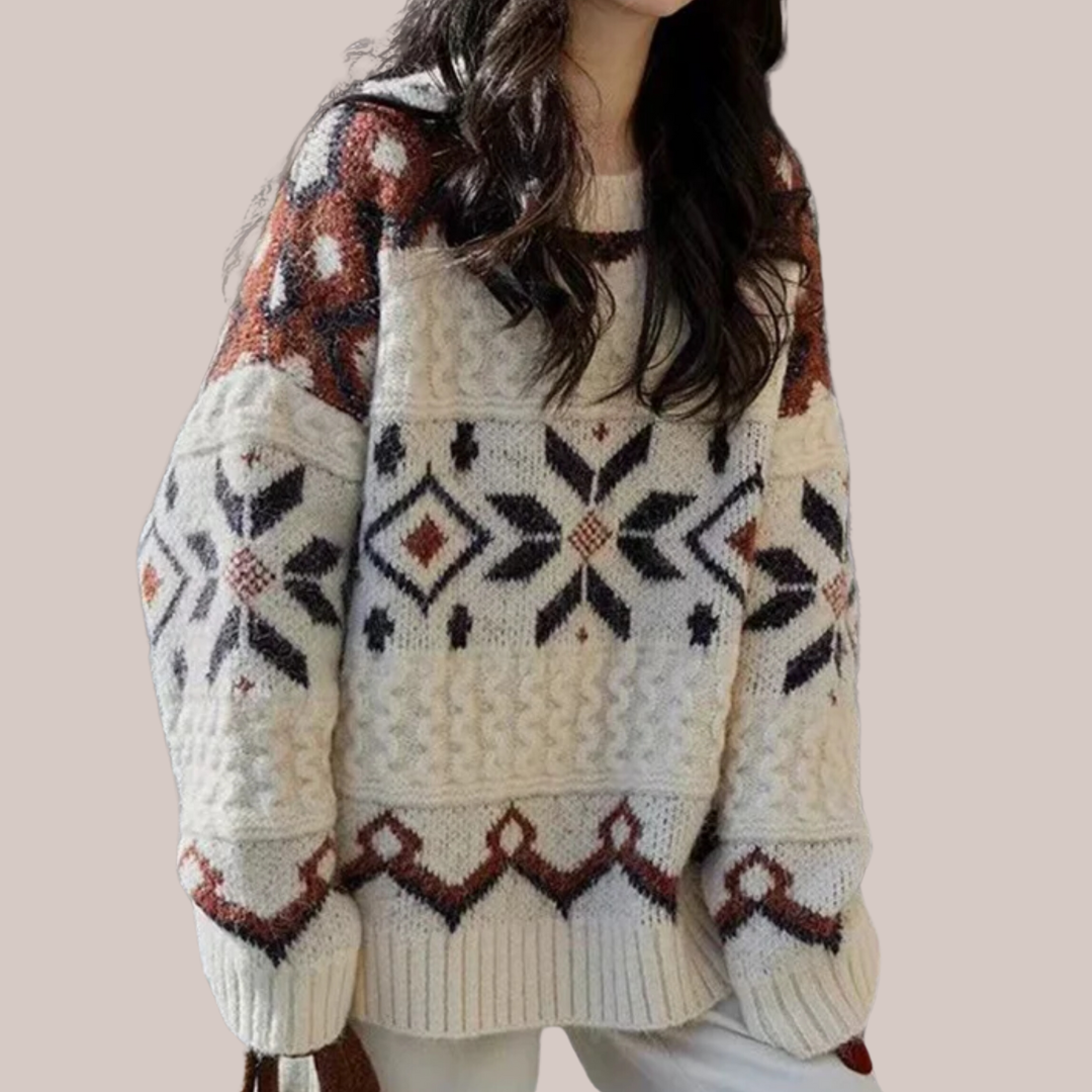 Pull rétro - Élégance vintage - Projet Paris - Design classique, Parfait pour un look rétro chic et intemporel