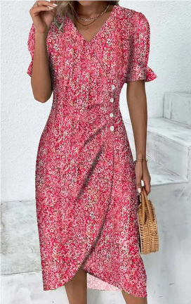 Robe à Manches Courtes et Imprimé Floral - Projet Paris - Fraîcheur et féminité