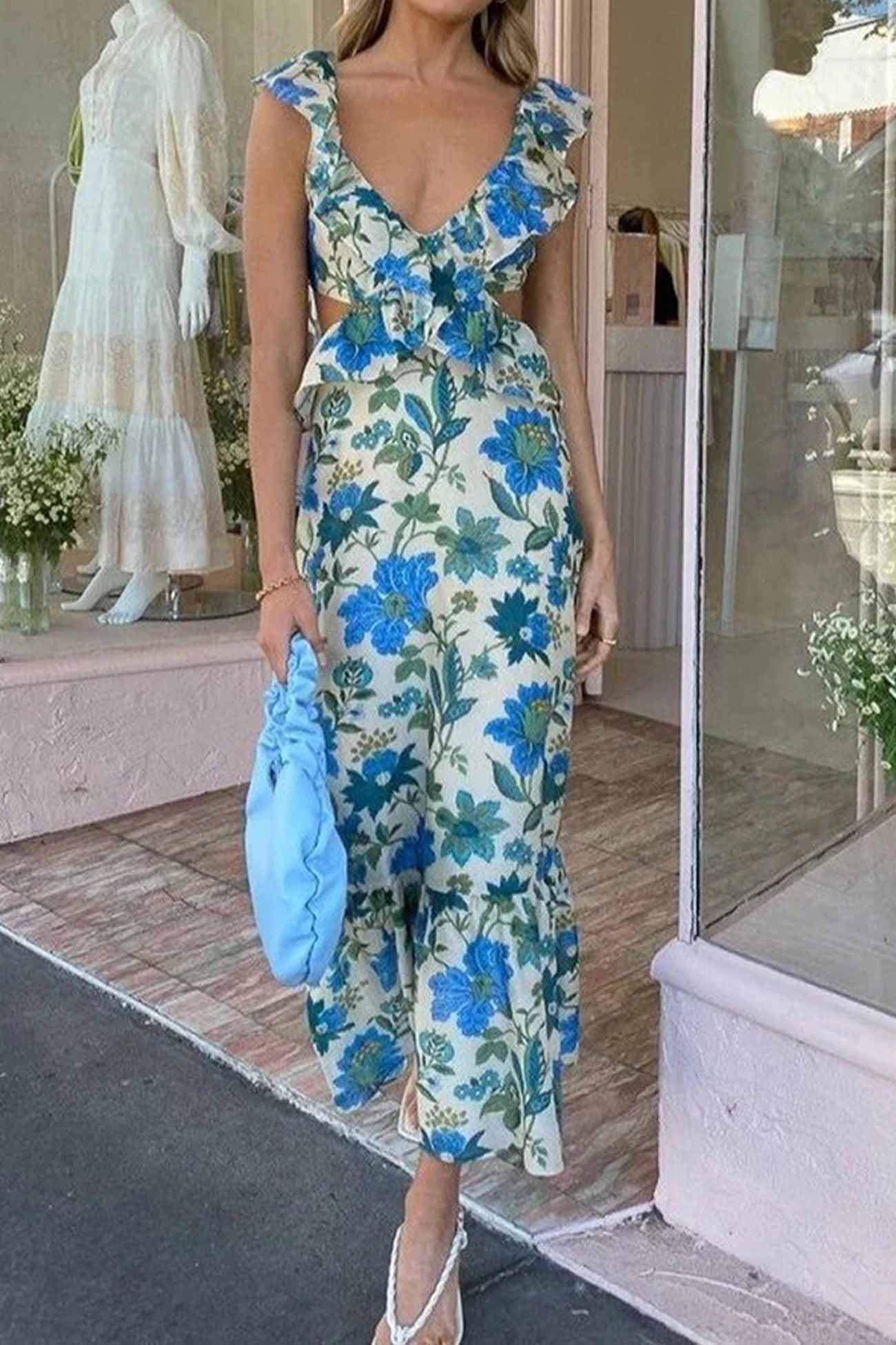 Robe à Volants Fleurie - Projet Paris - Look romantique - Parfaite pour un style bohème