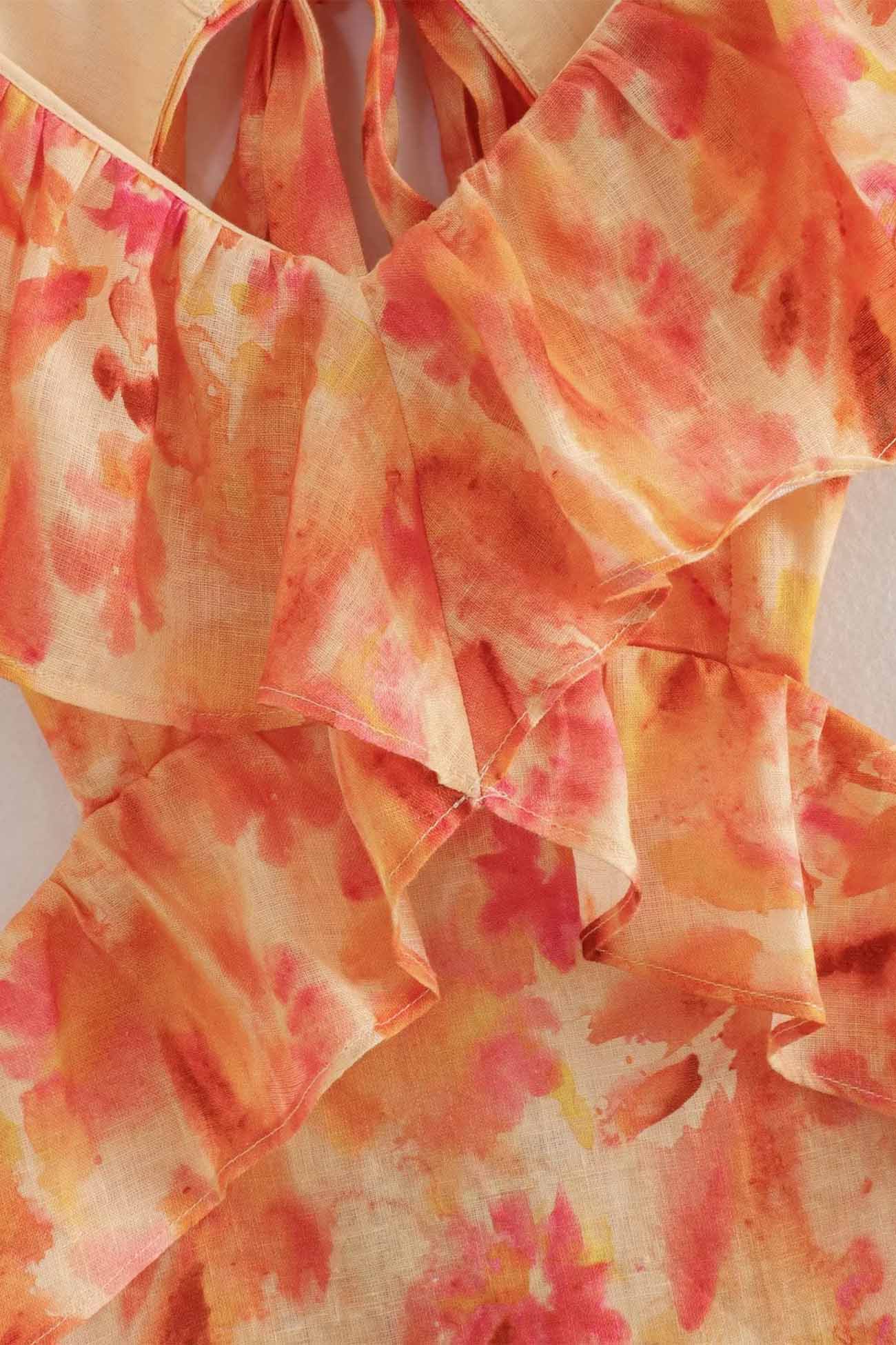 Robe à Volants Fleurie - Projet Paris - Look romantique - Parfaite pour un style bohème