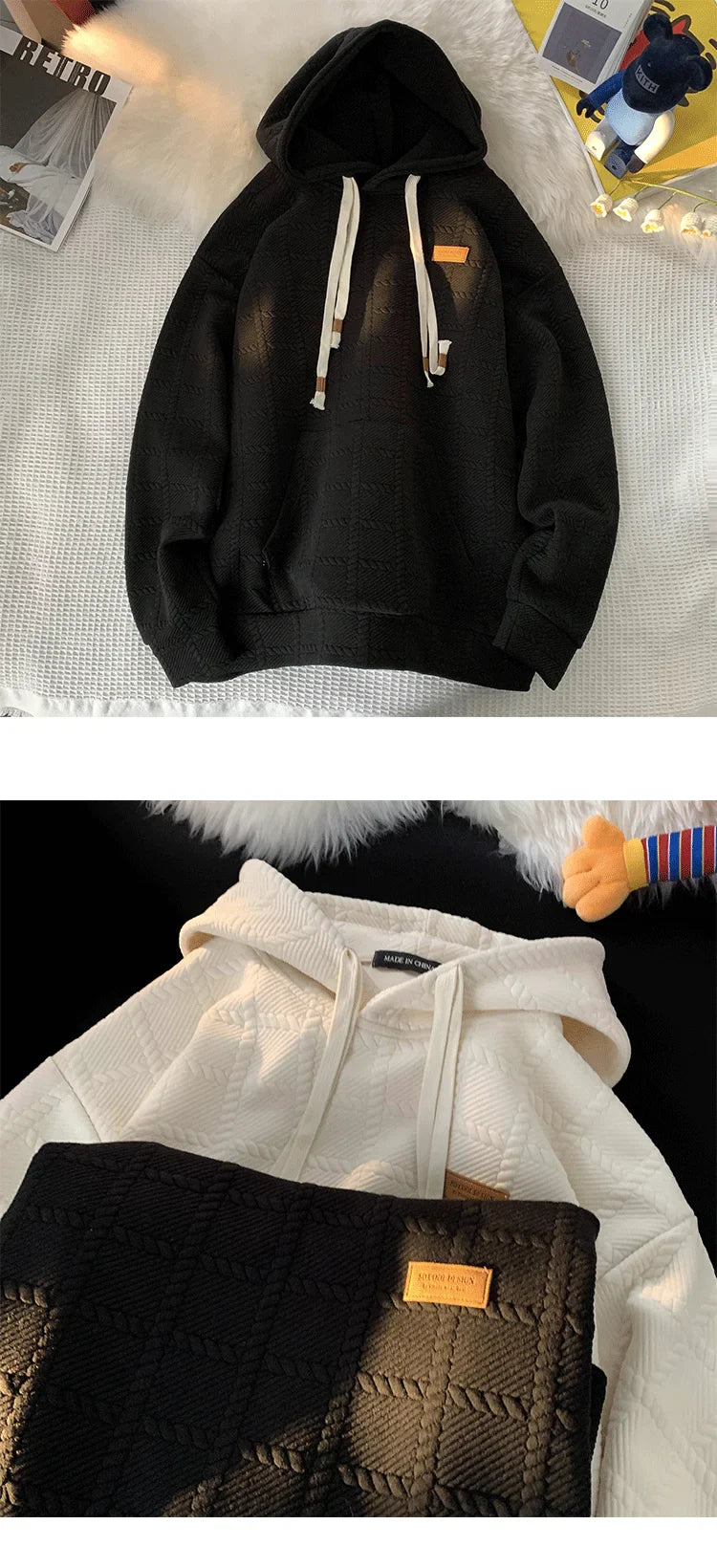 Hoodie oversize à carreaux SP1 - Style Décontracté - Projet Paris - Design cool, Parfait pour un look relax et tendance