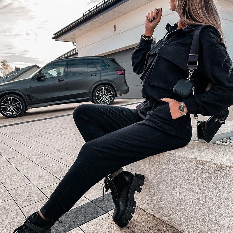 Ensemble Cargo Automnal pour Femmes - Projet Paris - Style tendance et confort inégalé
