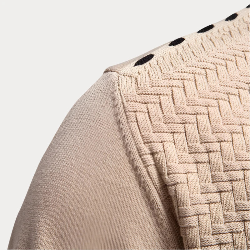 Cardigan à boutons avec col en V pour hommes - Projet Paris - Élégant et décontracté