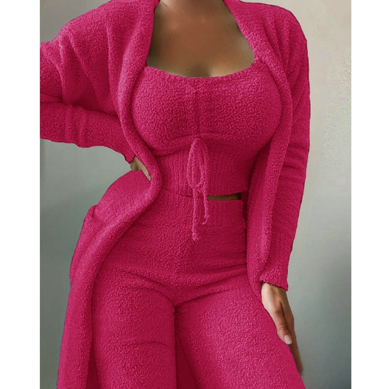 Ensemble d'intérieur en velours pour femmes - Doux et confortable - Projet Paris - Parfait pour se détendre