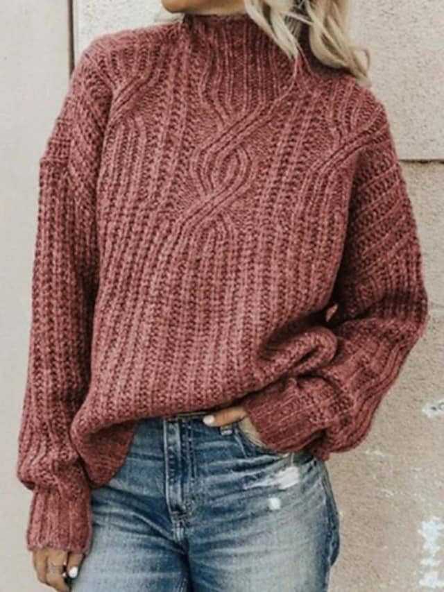 Pull à col montant en tricot torsadé - Confort et chaleur - Projet Paris - Élégant