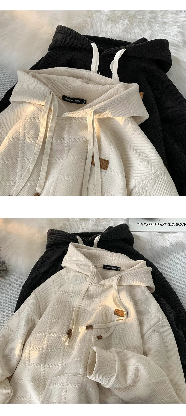 Hoodie oversize à carreaux SP1 - Style Décontracté - Projet Paris - Design cool, Parfait pour un look relax et tendance