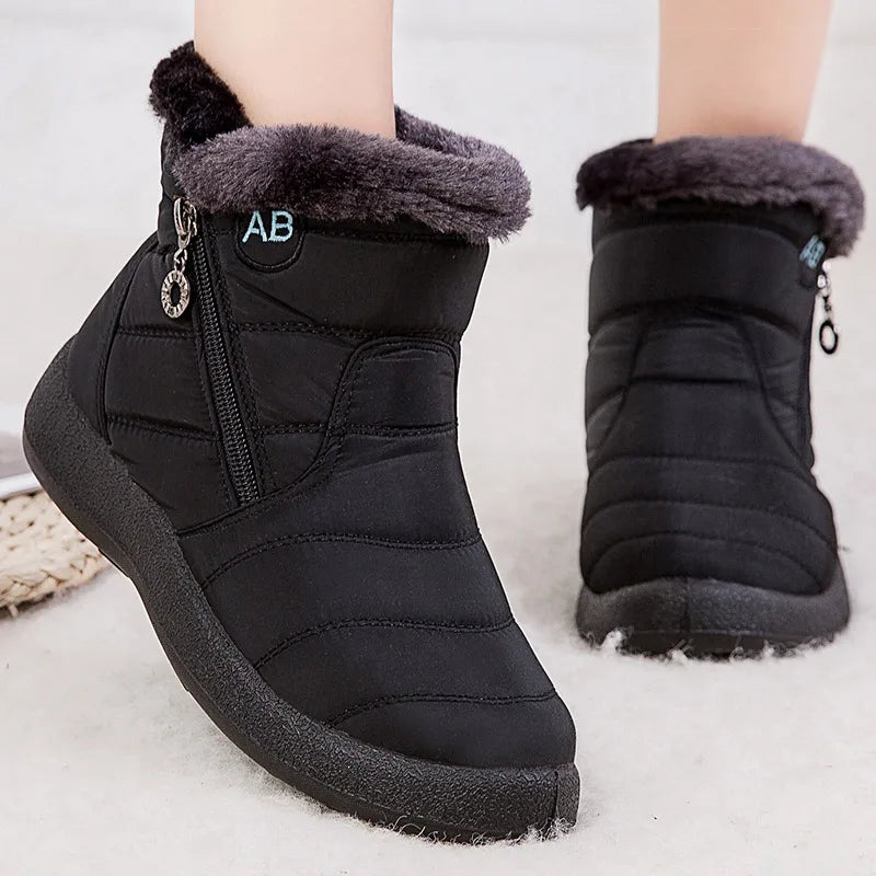 Bottes d'hiver pour femmes avec fourrure - Projet Paris - Confort et chaleur - Parfaites pour l'hiver rigoureux