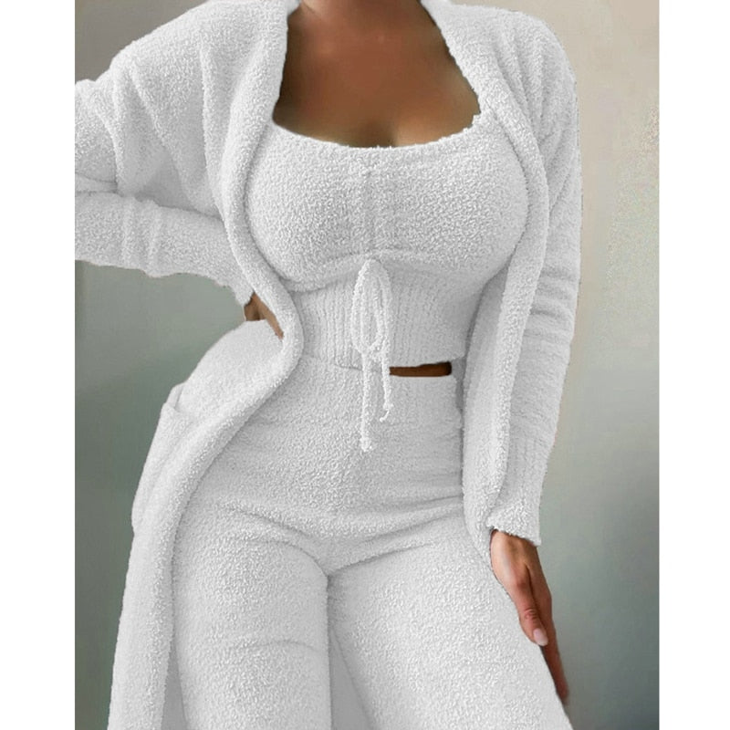 Ensemble d'intérieur en velours pour femmes - Doux et confortable - Projet Paris - Parfait pour se détendre