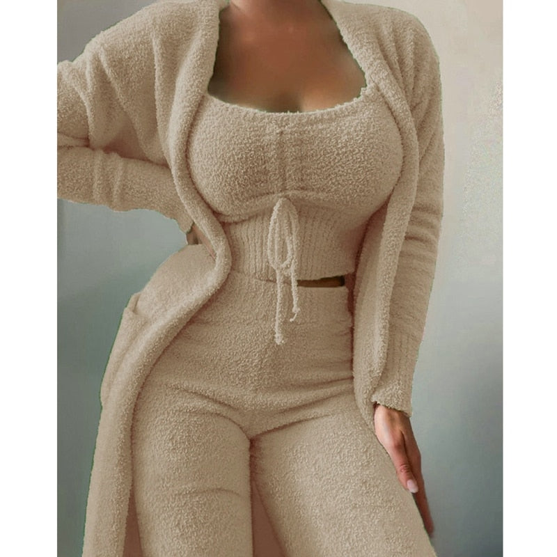 Ensemble d'intérieur en velours pour femmes - Doux et confortable - Projet Paris - Parfait pour se détendre