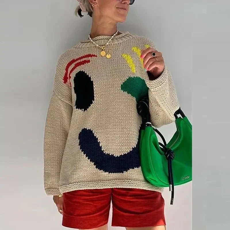 Pull boho oversized automne 2024 pour femmes - Projet Paris - Confort et style
