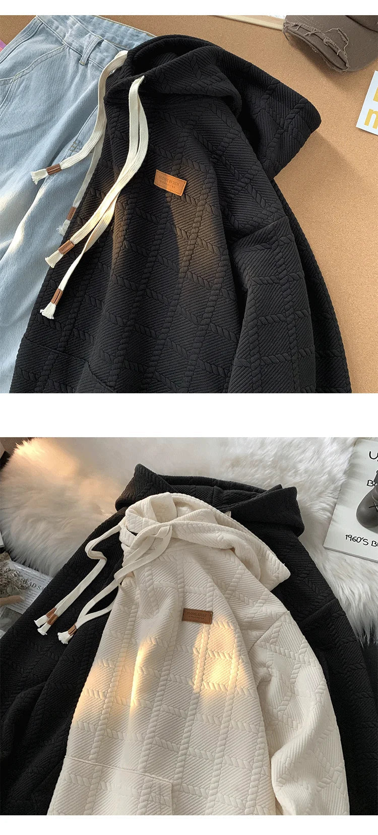 Hoodie oversize à carreaux SP1 - Style Décontracté - Projet Paris - Design cool, Parfait pour un look relax et tendance