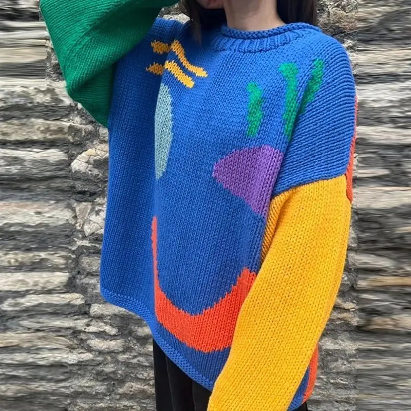 Pull boho oversized automne 2024 pour femmes - Projet Paris - Confort et style