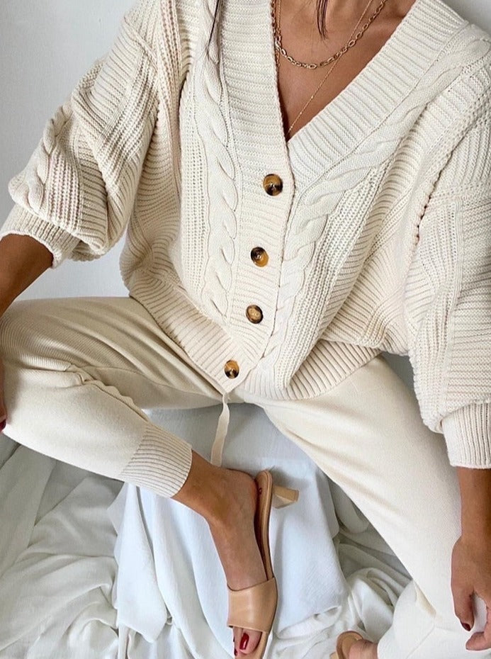 Ensemble 2 Pièces avec Cardigan en Maille - Projet Paris - Élégance et douceur intemporelles