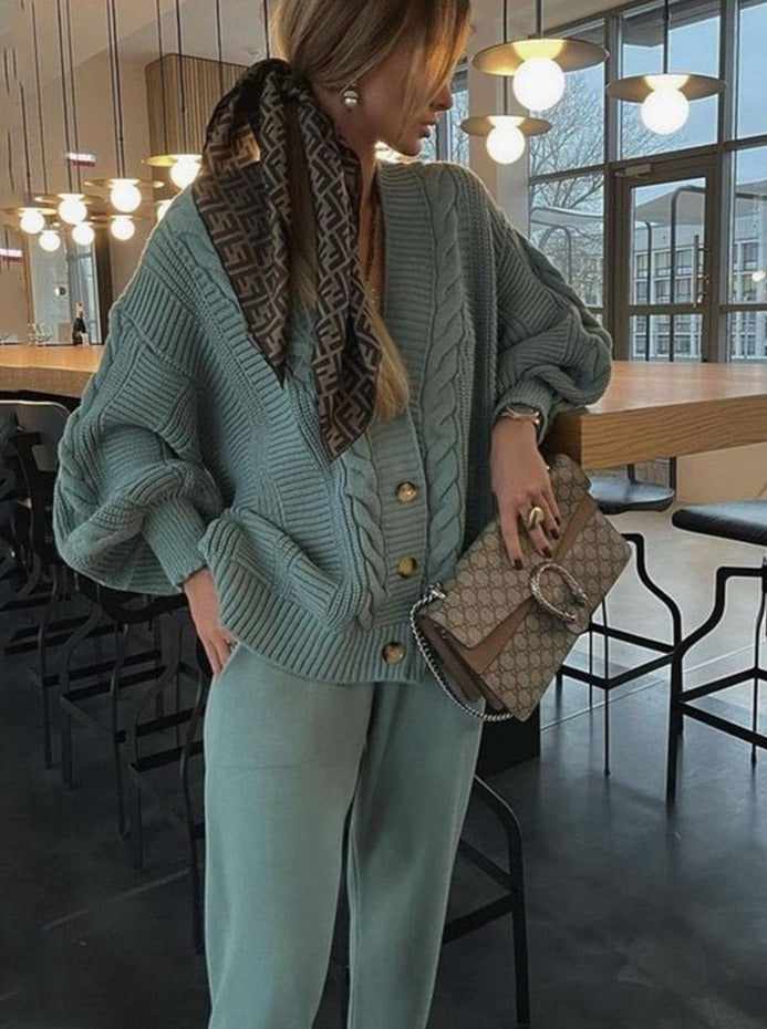Ensemble 2 Pièces avec Cardigan en Maille - Projet Paris - Élégance et douceur intemporelles