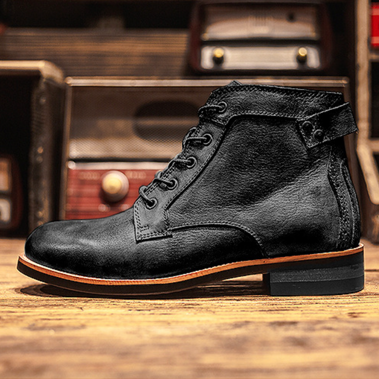 Bottes en cuir pour hommes - Style raffiné et robuste - Projet Paris - Confort supérieur