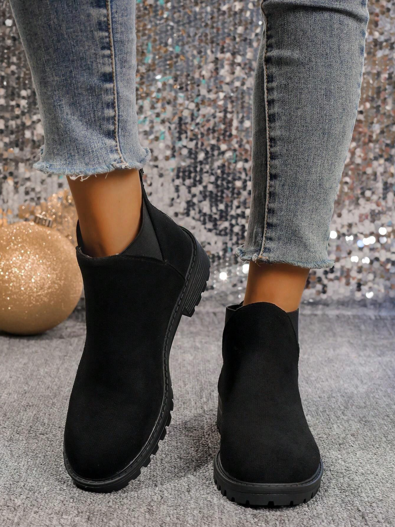 Bottes à enfiler à talon bas - Élégantes et pratiques - Projet Paris - Parfaites pour l'automne