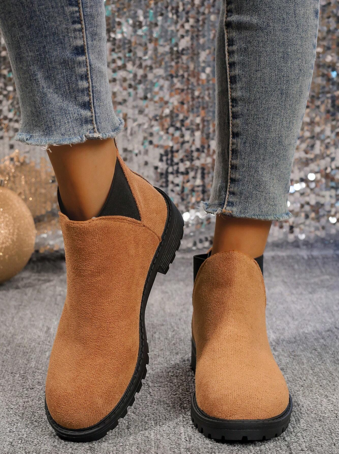 Bottes à enfiler à talon bas - Élégantes et pratiques - Projet Paris - Parfaites pour l'automne