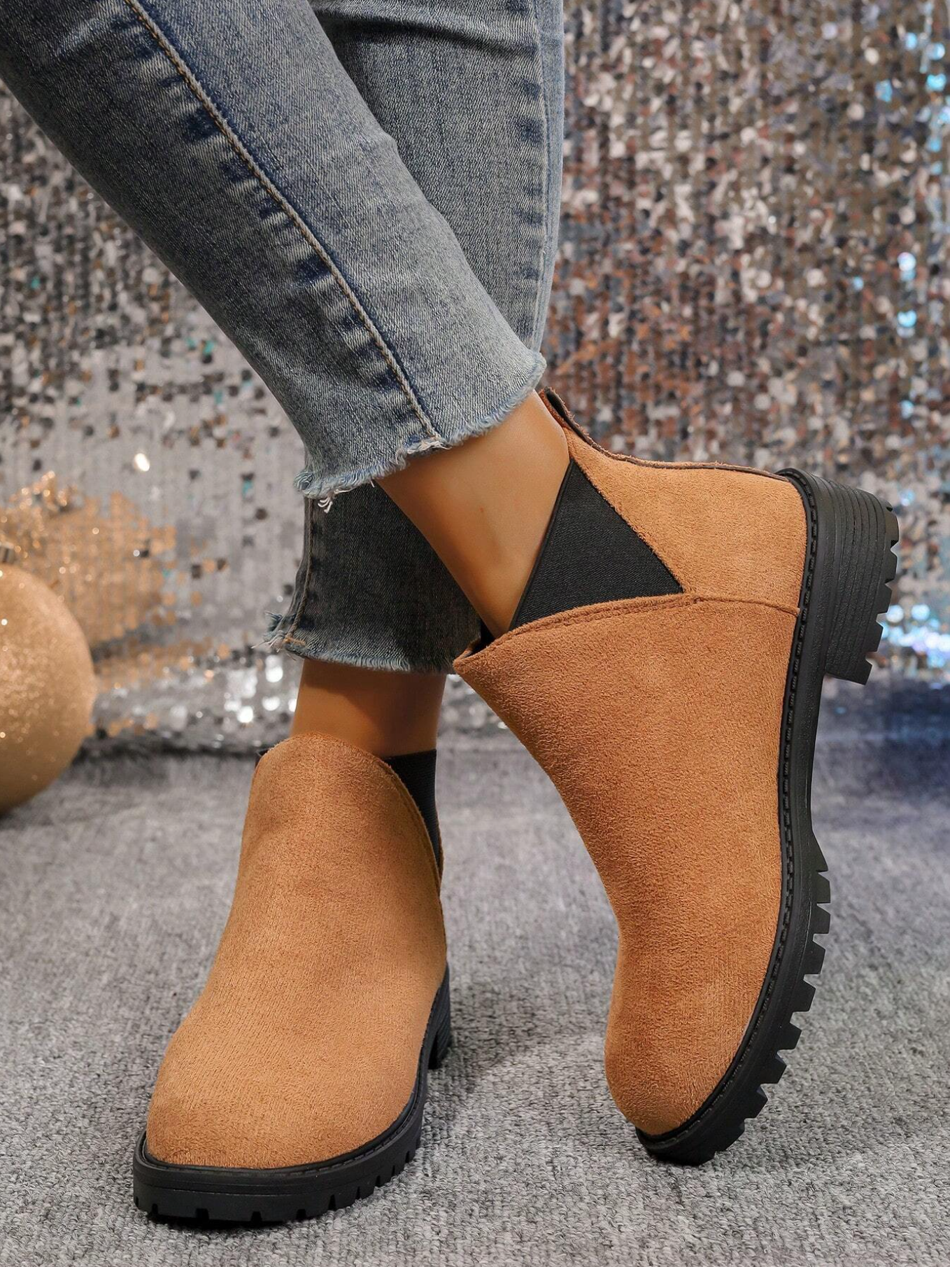 Bottes à enfiler à talon bas - Élégantes et pratiques - Projet Paris - Parfaites pour l'automne