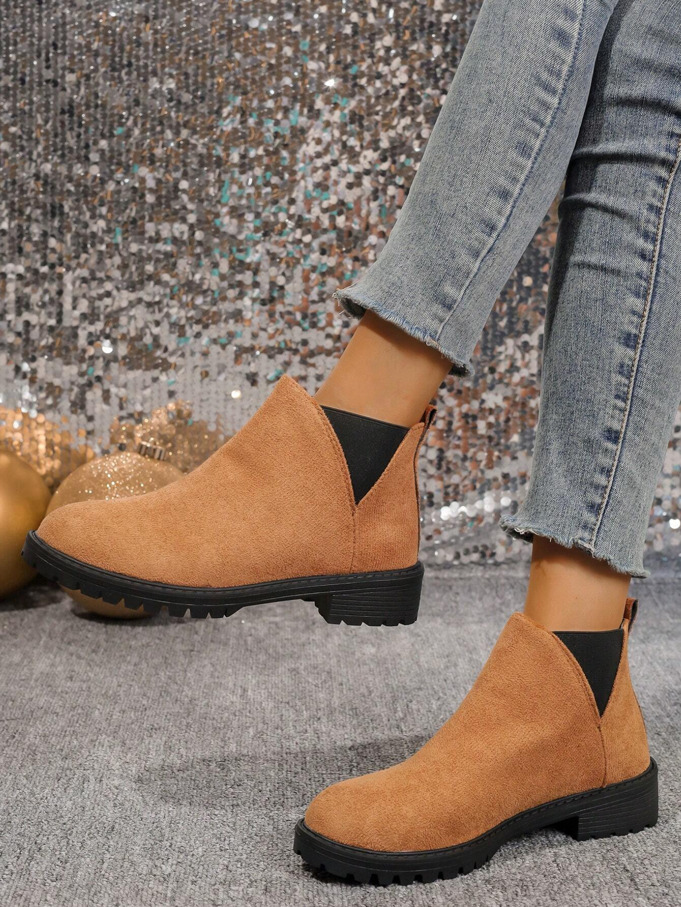 Bottes à enfiler à talon bas - Élégantes et pratiques - Projet Paris - Parfaites pour l'automne