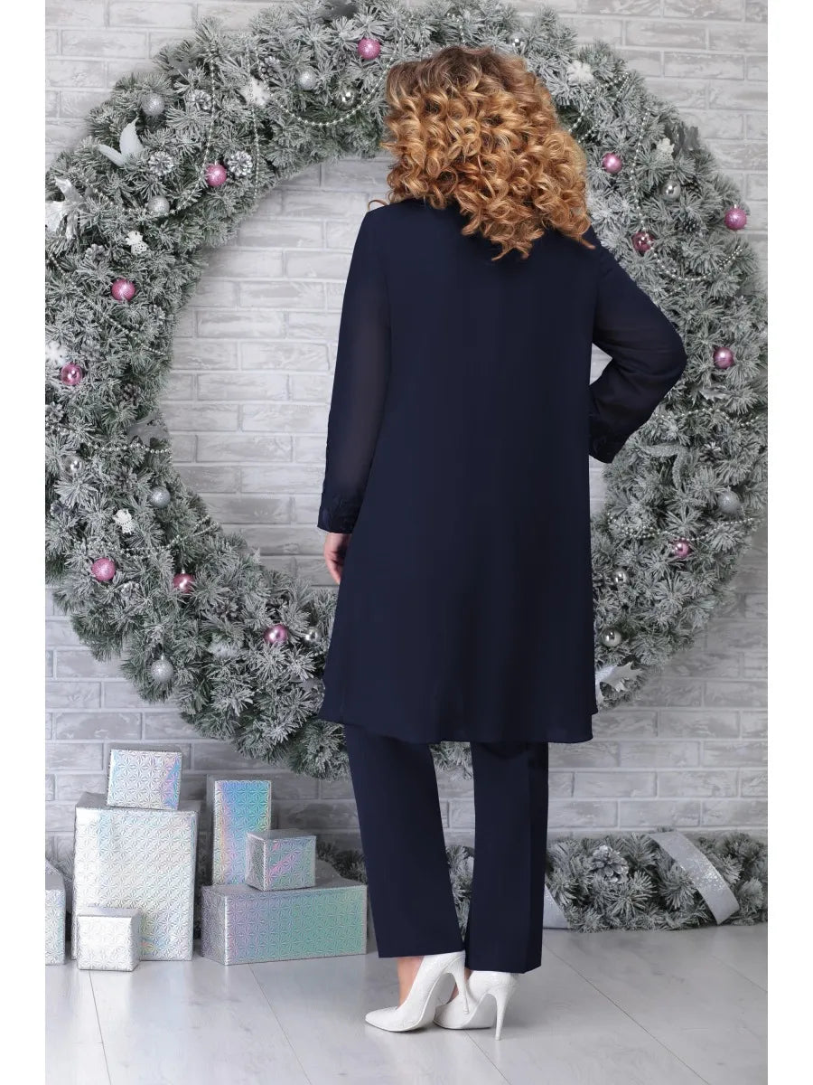 Ensemble 3 Pièces Costume Oversize Brodé – Projet Paris – Élégance et modernité