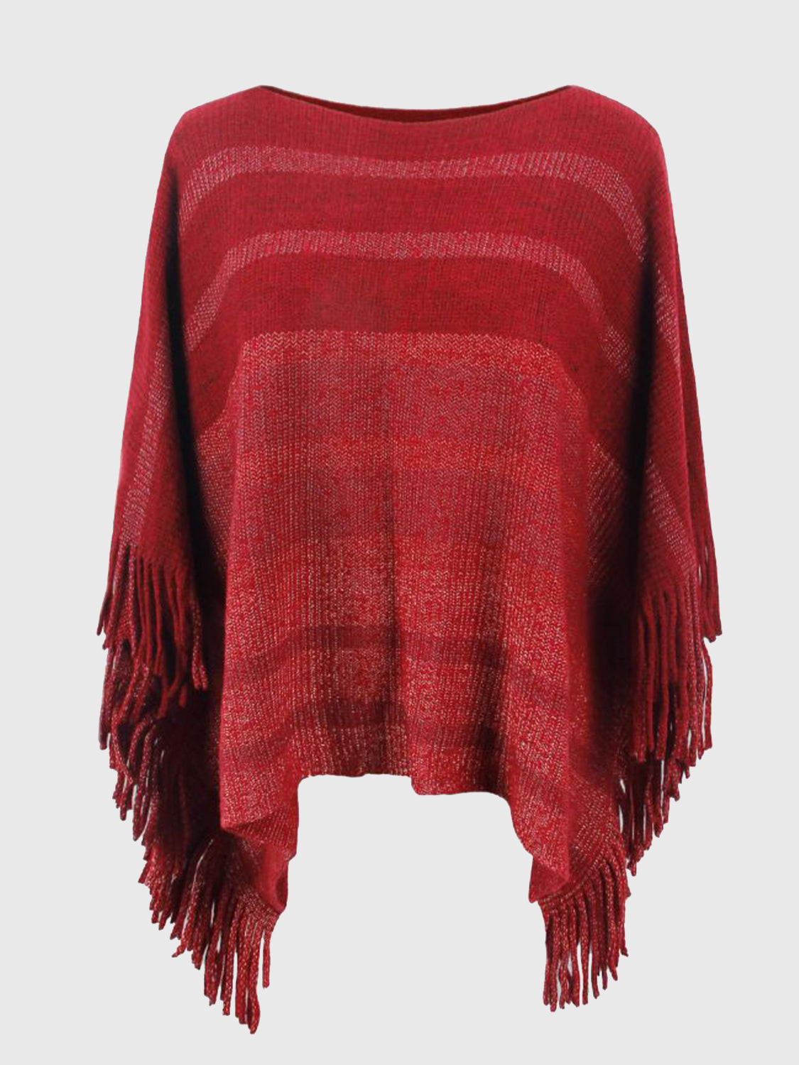 Poncho rayé avec col bateau - Tendance et confortable - Projet Paris - Parfait pour un look chic et décontracté