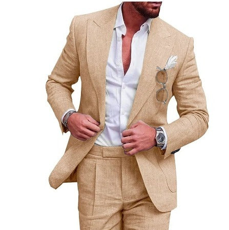Costume en Lin pour Hommes - John - Élégance Décontractée - Projet Paris - Parfait pour les journées ensoleillées