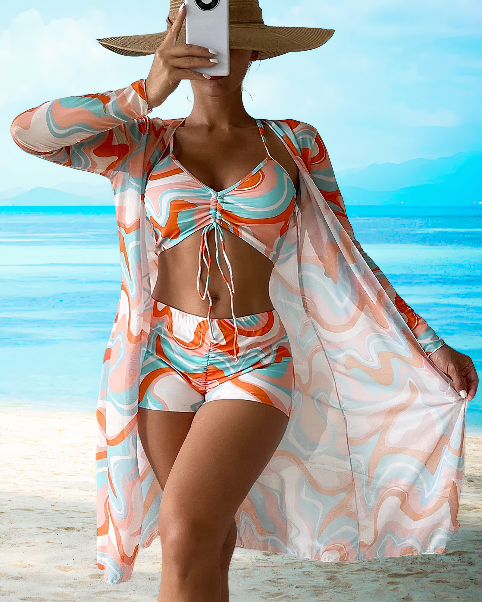 Bikini avec Peignoir - Projet Paris - Élégance sur la plage
