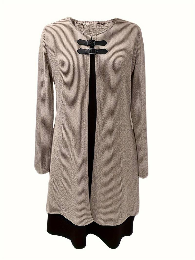 Robe 2-en-1 avec bloc de couleurs pour femmes - Projet Paris - Élégante et moderne