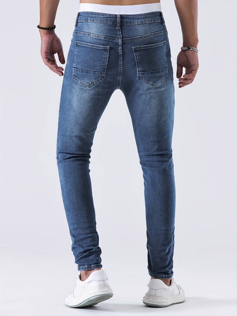 Jean slim homme | effet déchiré décontracté | Projet Paris – Look urbain, coupe moderne et stretch confortable