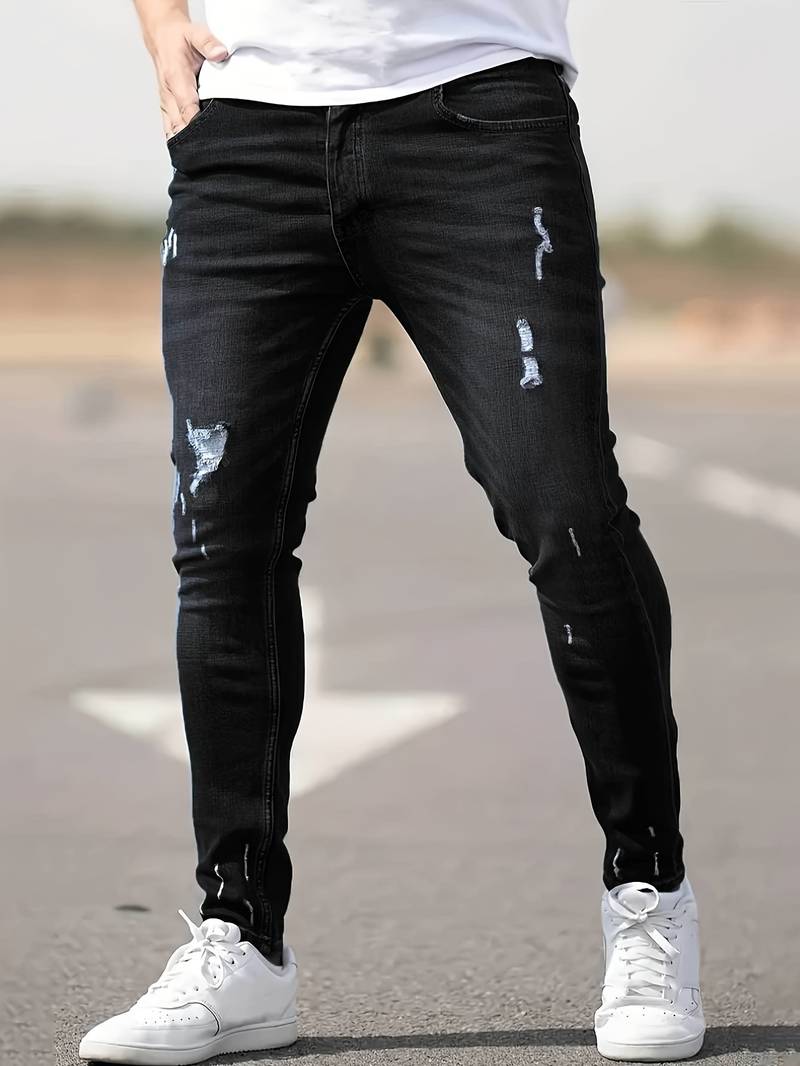Jean déchiré homme moderne – Projet Paris – Coupe slim tendance et confort