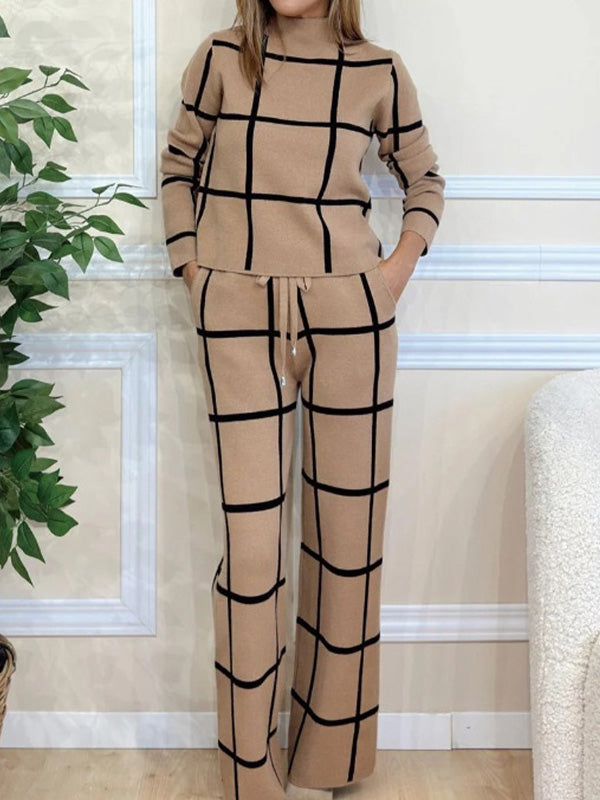 Top à carreaux stylé à manches longues - Tendance et décontracté - Projet Paris