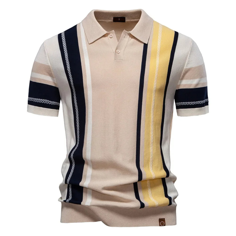 Polo en Maille Homme – Texture Moderne – Projet Paris – Style Raffiné et Confort Tricoté