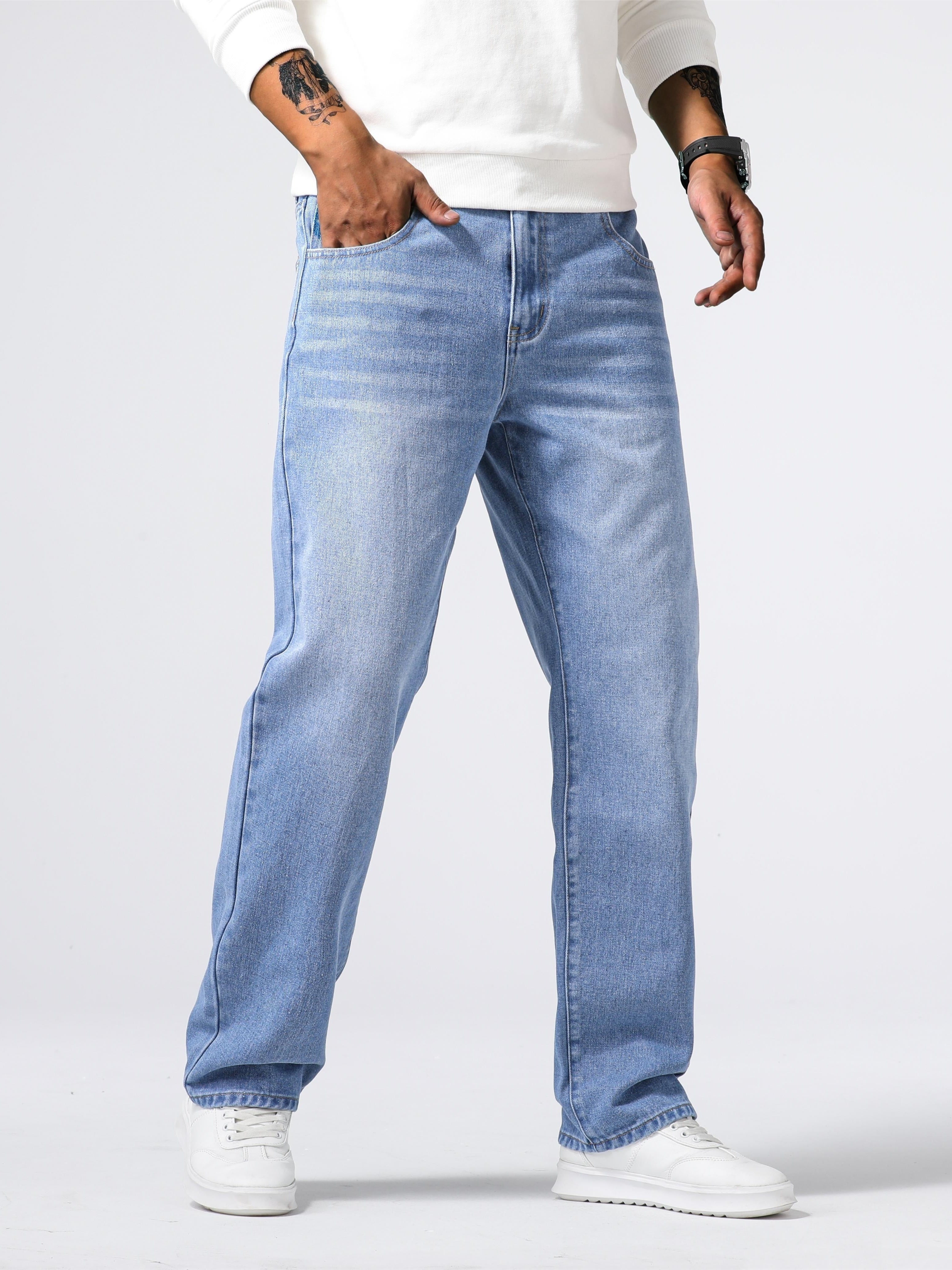 Jean ample effet usé pour homme - Projet Paris - Design vintage - Confort décontracté