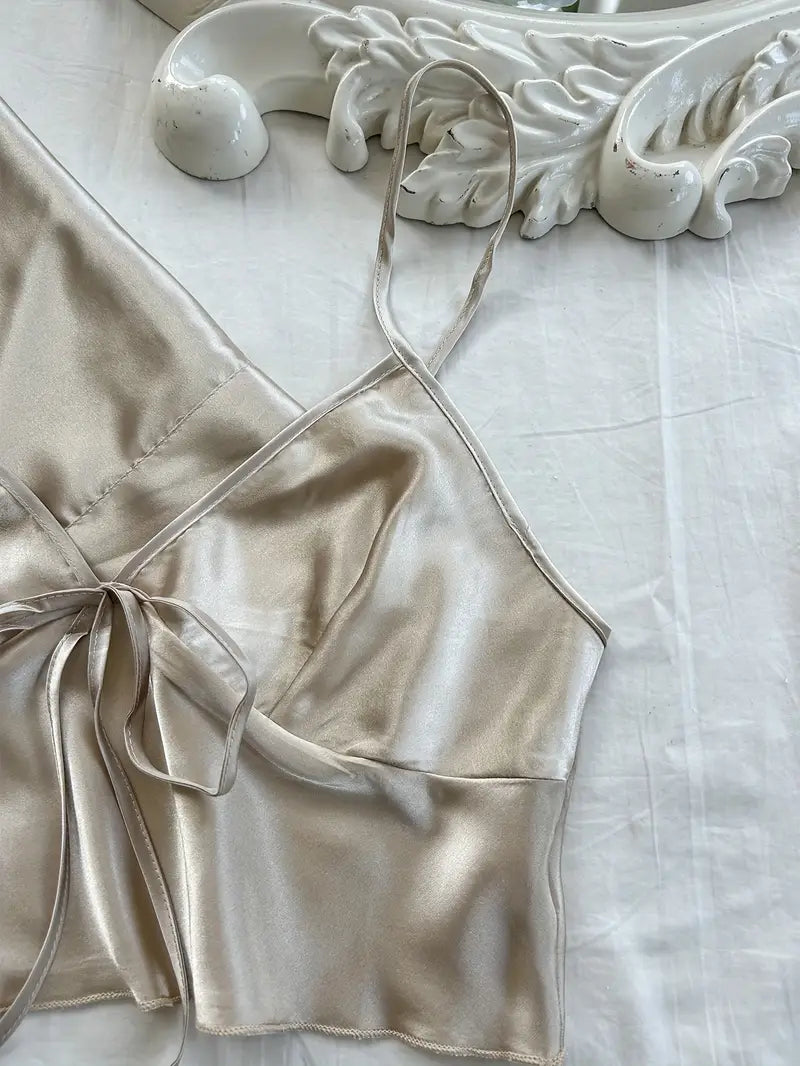 Ensemble Pyjama Satin 4 Pièces pour Femme – Projet Paris – Chic et raffiné