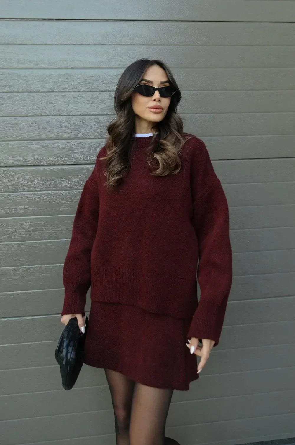 Ensemble 2 pièces (Pull + Jupe) - Projet Paris - Élégance et confort - Parfait pour une tenue chic