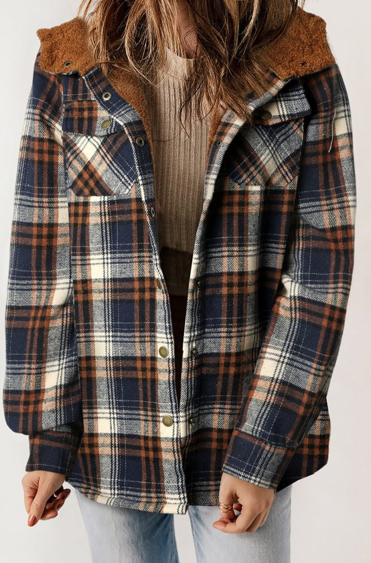Veste à capuche en flanelle doublée sherpa Emerson - Projet Paris - Chaleur et style