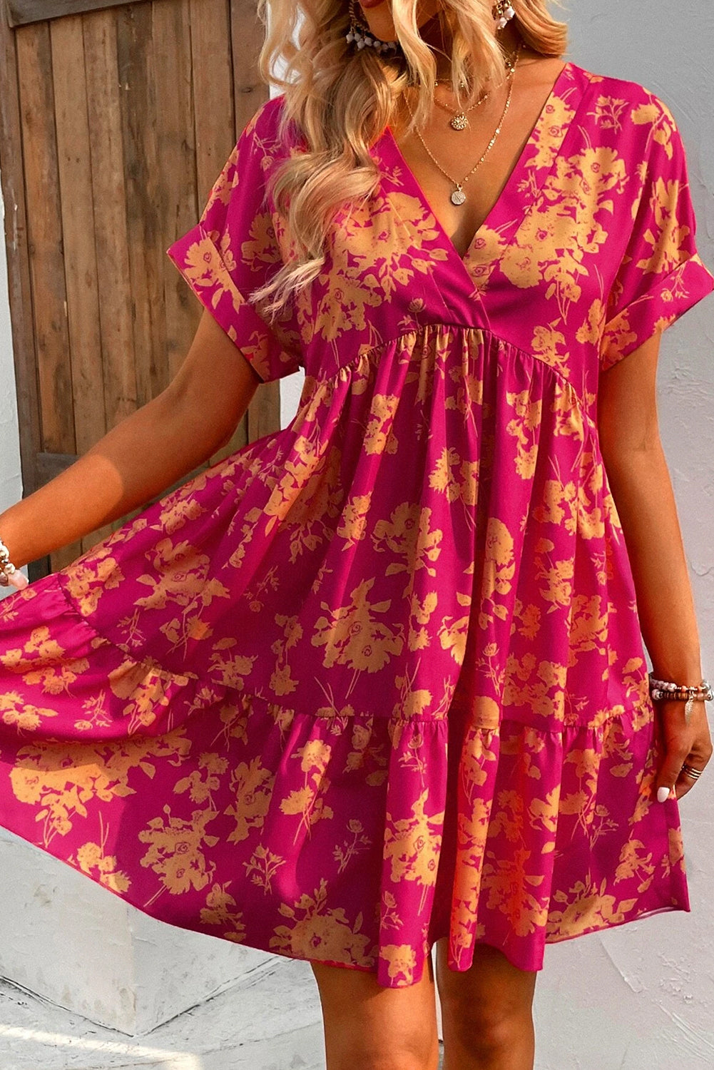 Robe à manches courtes avec smocks et imprimé floral - Projet Paris - Confort et style estival